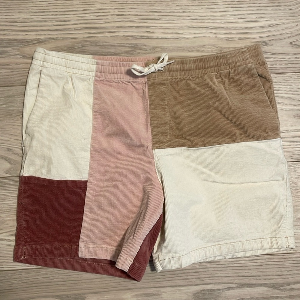 Corduroy Patchwork Colorblock PacSun Shorts XL